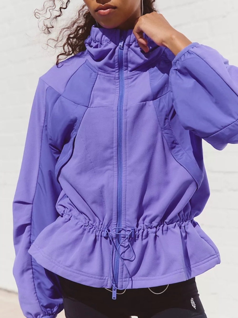 NWOT Free People Movement All Terrain Fleece Purple Pulse Large Hood Athleisure